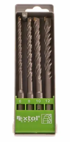 Extol-CRAFT SDS PLUS Schlagbohrer-Bits für Beton - Satz mit 4 Stück / 6-12 mm