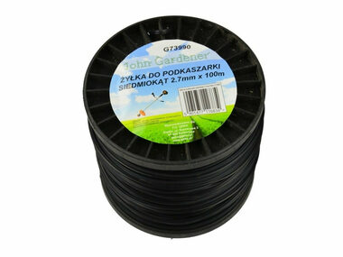 GEKO Rasenmäherschnur schwarz 2,7 mm 100 m / siebeneckig / Nylon 
