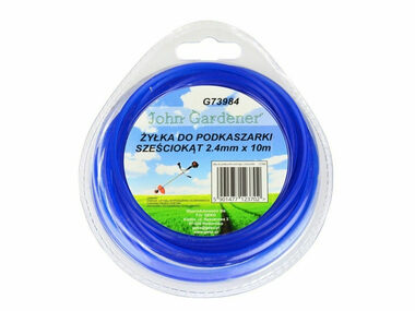 GEKO Rasenmäherschnur blau 2,4 mm 10 m / Sternprofil / Nylon 