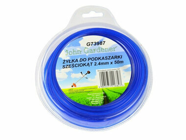 GEKO Mähfaden blau 2,4 mm 50 m / Sternprofil / Nylon 