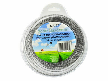 GEKO Mähfaden verstärkt 2,4 mm 50 m / Wellenprofil / Nylon 