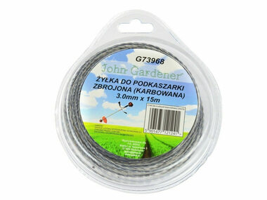 GEKO Mähfaden verstärkt 3,0 mm 15 m / Wellenprofil / Nylon 