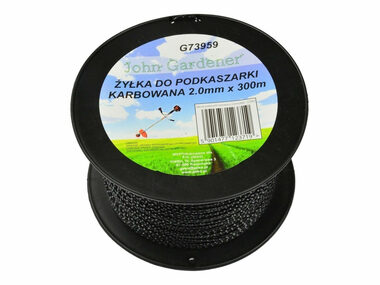 GEKO Rasenmäherschnur 2,0 mm x 300 m / Wellprofil 