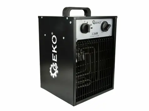 GEKO G80401 / Elektrischer Lufterhitzer mit Ventilator / 3300W / 0 - 85 °C / IPX4