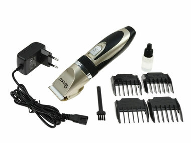 GEKO G81235 / Akku-Schermaschine für Haustiere / 3,7 V / Schnittlänge 0,8 mm bis 12 mm / integrierter Akku