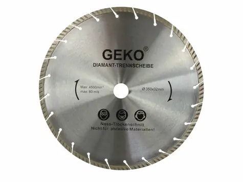 GEKO G00209 / Turbo-Segment-Diamanttrennscheibe / 350 x 10 x 32 mm