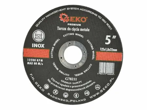 GEKO G78211 / Trennscheibe für Metall / 125 x 1 x 22,2 mm