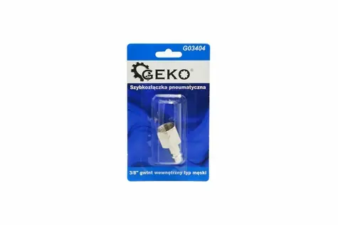 GEKO Pneumatischer Schnellkuppler mit Innengewinde 3/8" Außengewinde 