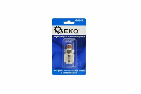 GEKO Pneumatik-Schnellkupplung Außengewinde mit Dichtung 1/4" Innengewinde 