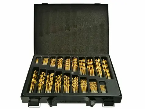 GEKO HSS-Eisenbohrer-Set 170-teilig - Titanbeschichtung 