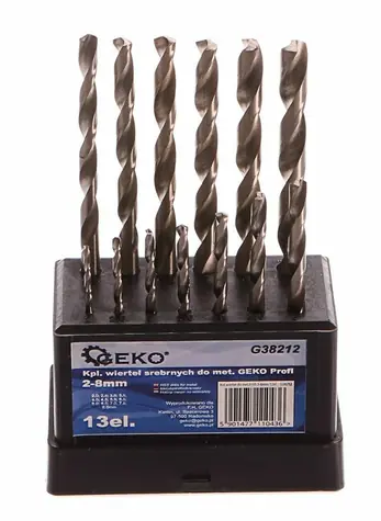 GEKO Metallbohrer-Set 2-8 mm 13-teilig / HSS