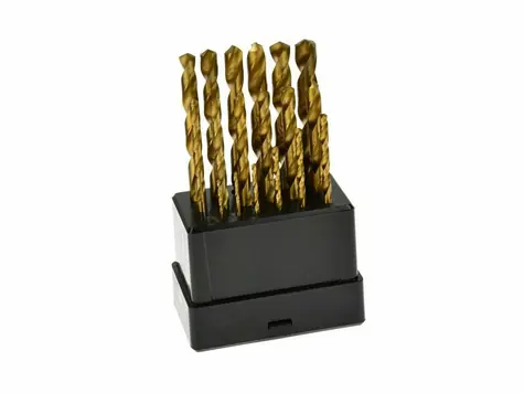 GEKO Satz Bohrer für Metall 1-10 mm x 0,5 mm, 19 Stück - poliert / HSS