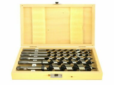 GEKO Serpentinenbohrer für Holz 6 Stück 6-25 mm Länge 230 mm / Holzkassette