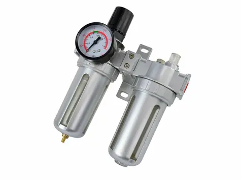 GEKO Druckminderer mit Filter und Manometer und ca. Öle | max. Arbeit Druck 10 bar 