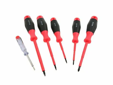 GEKO Isolierte Schraubendreher + Tester-Set  6-tlg 