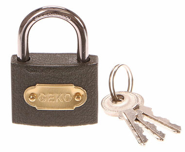 GEKO Vorhängeschloss 63mm 3 Schlüssel 
