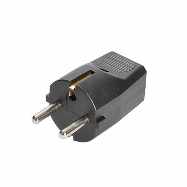 Solight P58B Stecker gerade schwarz / IP20