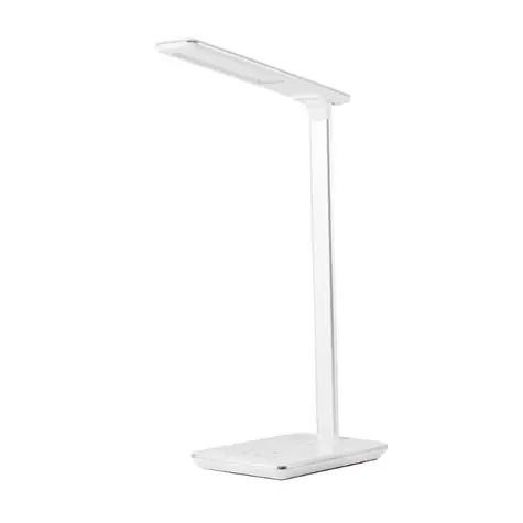 Huslog Tisch-LED-Lampe mit kabellosem Ladegerät weiß / 2700-6500 K / USB / 3 Lichtfarben