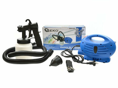 GEKO Spritzpistole mit Kompressor 650 W / 800 ml