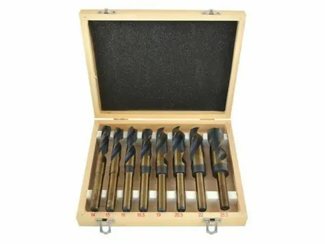 GEKO Bohrer-Set 8-teilig / Holz und Metall / 14-25,5 mm / HSS 