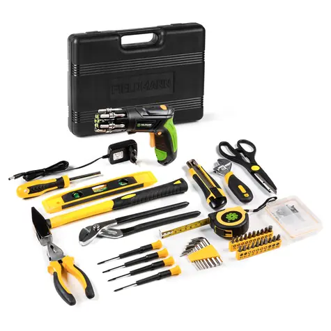 Fieldmann FDG 5018-108AR+FDS10102 / Werkzeugset mit Akkuschrauber 