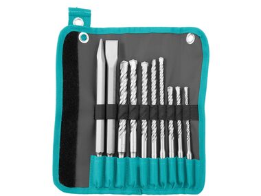 TOTAL-TOOLS Bohrer und Meißel 10-tlg
