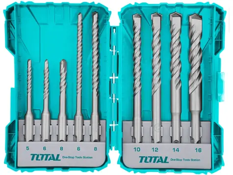 TOTAL-TOOLS Industrial Bohrer-Set 9-tlg. / SDS PLUS