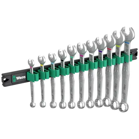Wera 9640 Magnetleiste 6003 Joker 1 / Maul- und Ringschlüsselsatz / 11-teilig