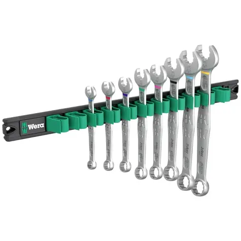 Wera 9642 Magnetleiste 6003 Joker Imperial 1 / Ring- und Maulschlüsselsatz / 8-teilig