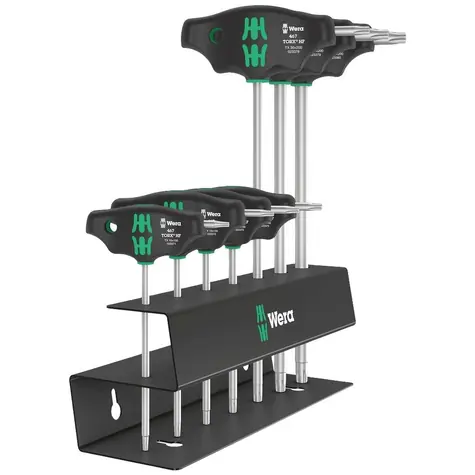 Wera 467/7 TORX HF Set 2 / TORX-Quergriff-Schraubendreher-Satz mit Haltefunktion / 7-teilig