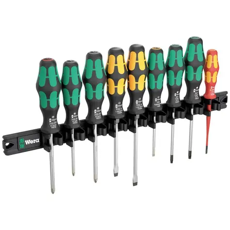 Wera 9650 Magnetstreifen-Kraftform-Schraubendreher-Satz - 9-teilig
