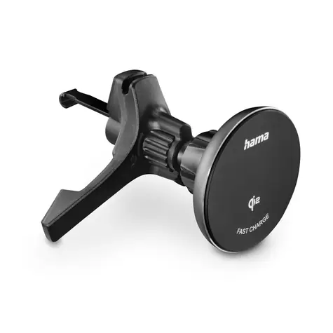 HAMA Autohalterung mit Qi2-Wireless-Ladegerät, schwarz / 15 W / magnetisch