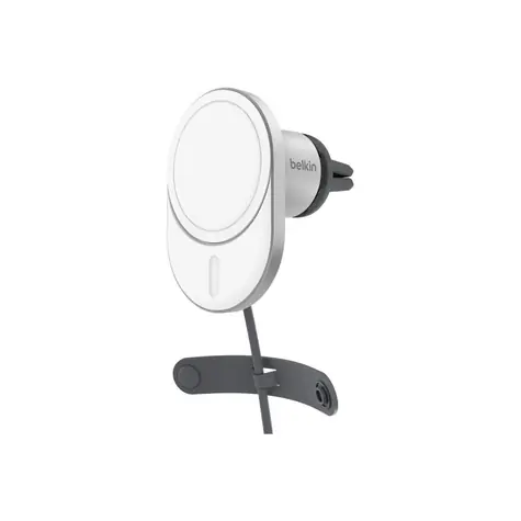 Belkin BOOST CHARGE Qi2 Magnethalterung mit Kfz-Ladefunktion, grau / 15 W / ohne Netzteil