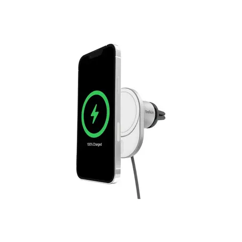 Belkin BOOST CHARGE Qi2 Magnethalterung mit Kfz-Ladefunktion, grau / 15 W