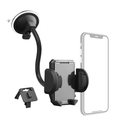 HAMA Multi 2-in-1 Auto-Handyhalterung / für Windschutzscheibe und Lüftungsschlitze / Handybreite 4-11 cm