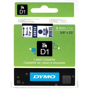 Dymo -Klebeband D1 9 mm x 7 m blau auf weiß