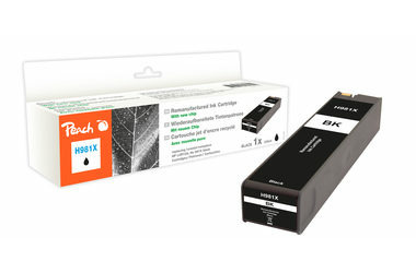 Peach wiederaufbereitete alternative Patrone HP 981X (L0R12A) schwarz / neuer Chip