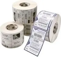 ZEBRA Z-Select 2000D Thermoetiketten 51 x 25 mm (12 Rollen) / Durchm. Rolle 127mm / Durchm. Hülsen 25,4 mm / 2580 Stück / 12 Rollen
