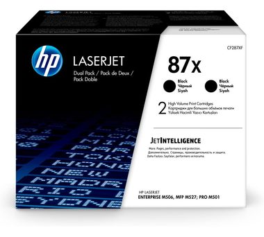 HP 87X Original Toner Doppelpack schwarz / für HP LaserJet Enterprise M501 & M506 & M527 / 18.000 Seiten