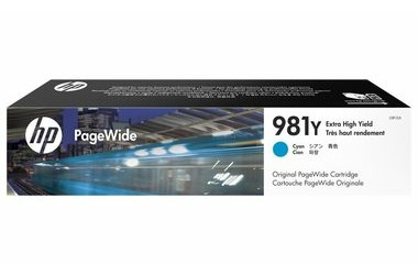 HP Original Tintenpatrone 981Y blau / für HP PageWide Enterprise Color 556dn & 556xh / 185ml