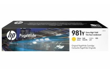 HP Original Tintenpatrone 981Y gelb / für HP PageWide Enterprise Color 556dn & 556xh / 185ml