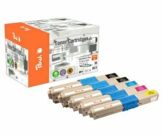 Peach Remanufactured Alternativtoner OKI C332XL MultiPack PLUS / für C332 / 2x3500 & 3x3000 Seiten