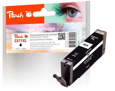 Peach CLI-571XL schwarz / Alternativkartusche / für MG5750 / 11 ml