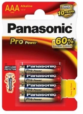 Panasonic - Pro Power AAA 4 Stück / Micro-Bleistift-Alkalibatterie 