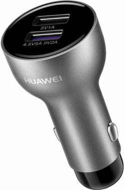 Huawei Autoladegerät AP38 schwarz-silber / 4,5A / 2xUSB / Schnellladung