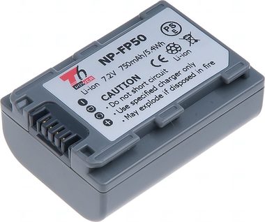 T6 Power Akku für Sony NP-FP50 / 750mAh / grau