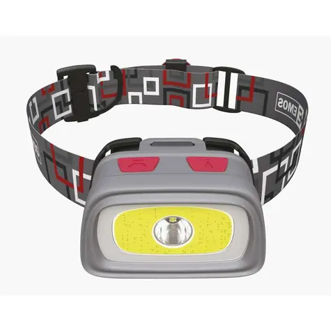 Emos LED-Scheinwerfer E1801 / 1x CREE XPG + 1x COB LED + rote Rück-LED / 3x AAA + 1x CR2032 / Pfeife