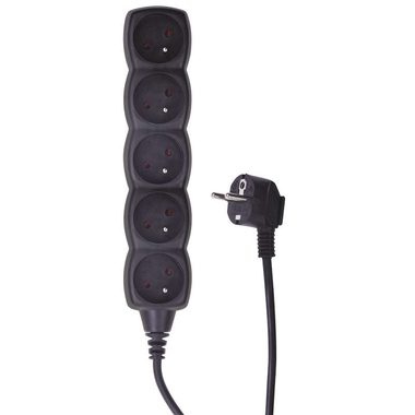 Emos Verlängerungskabel P0513C - 5 Steckdosen / 3M / schwarz