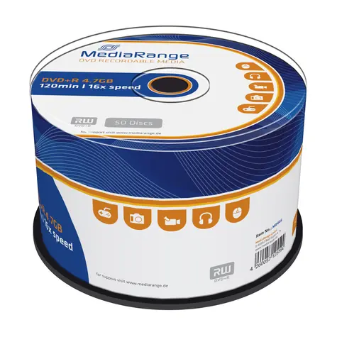 MediaRange DVD+ R 4,7GB 16x Spindel 50 Stk 