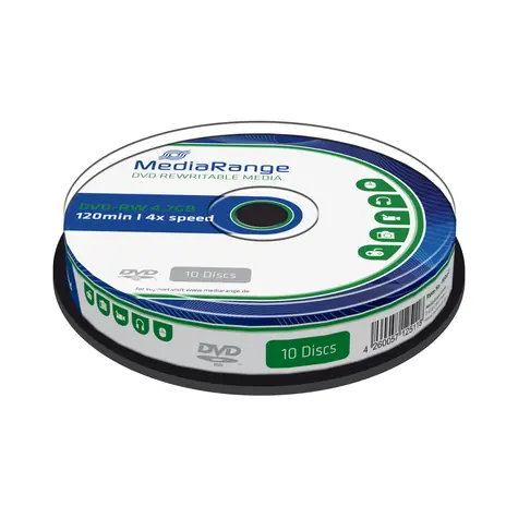 MediaRange DVD-RW 4,7GB 4X Spindel 10 Stk 